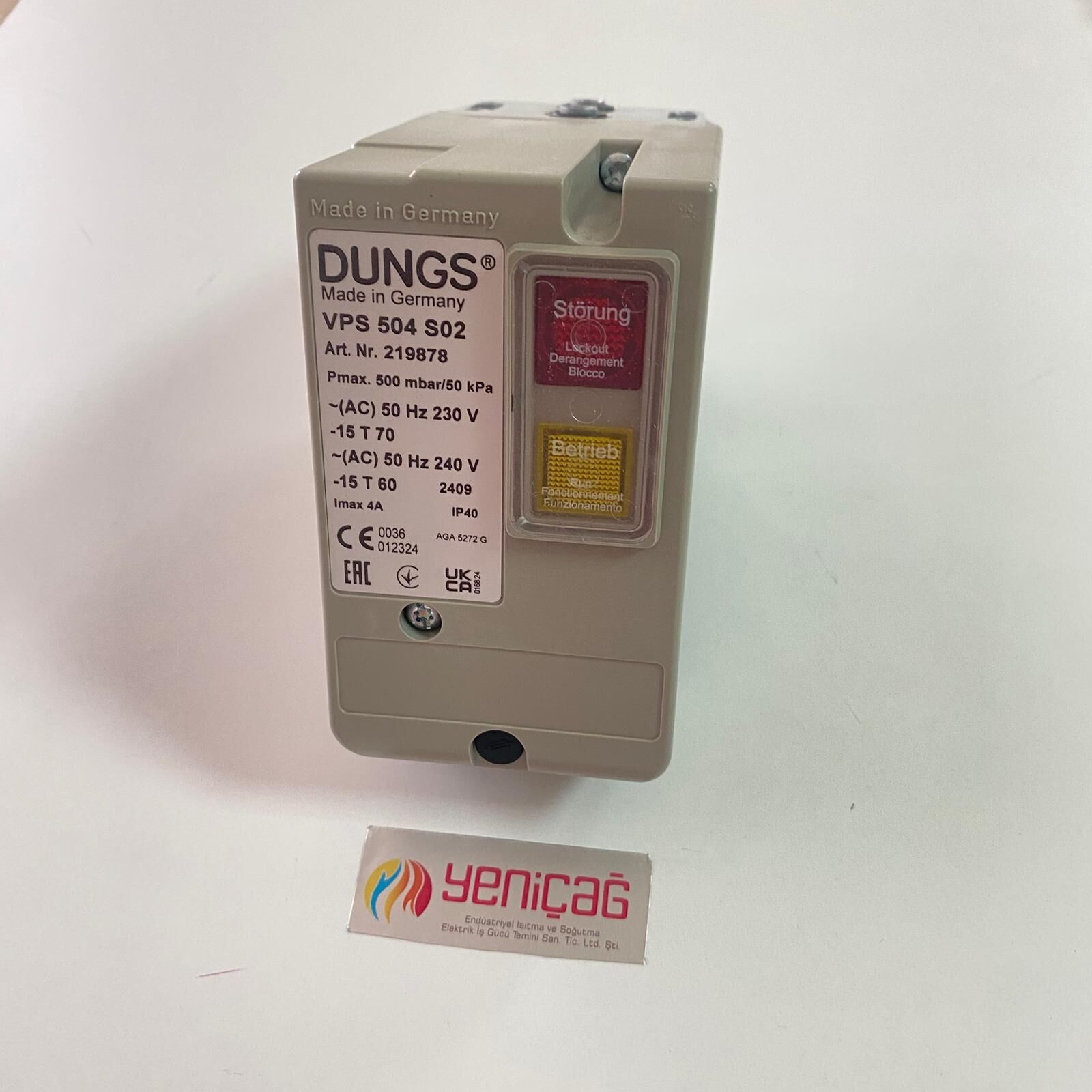 DUNGS 219877 VPS 504 S02 GAZ KAÇAK DEDEKTÖR SOKETİ