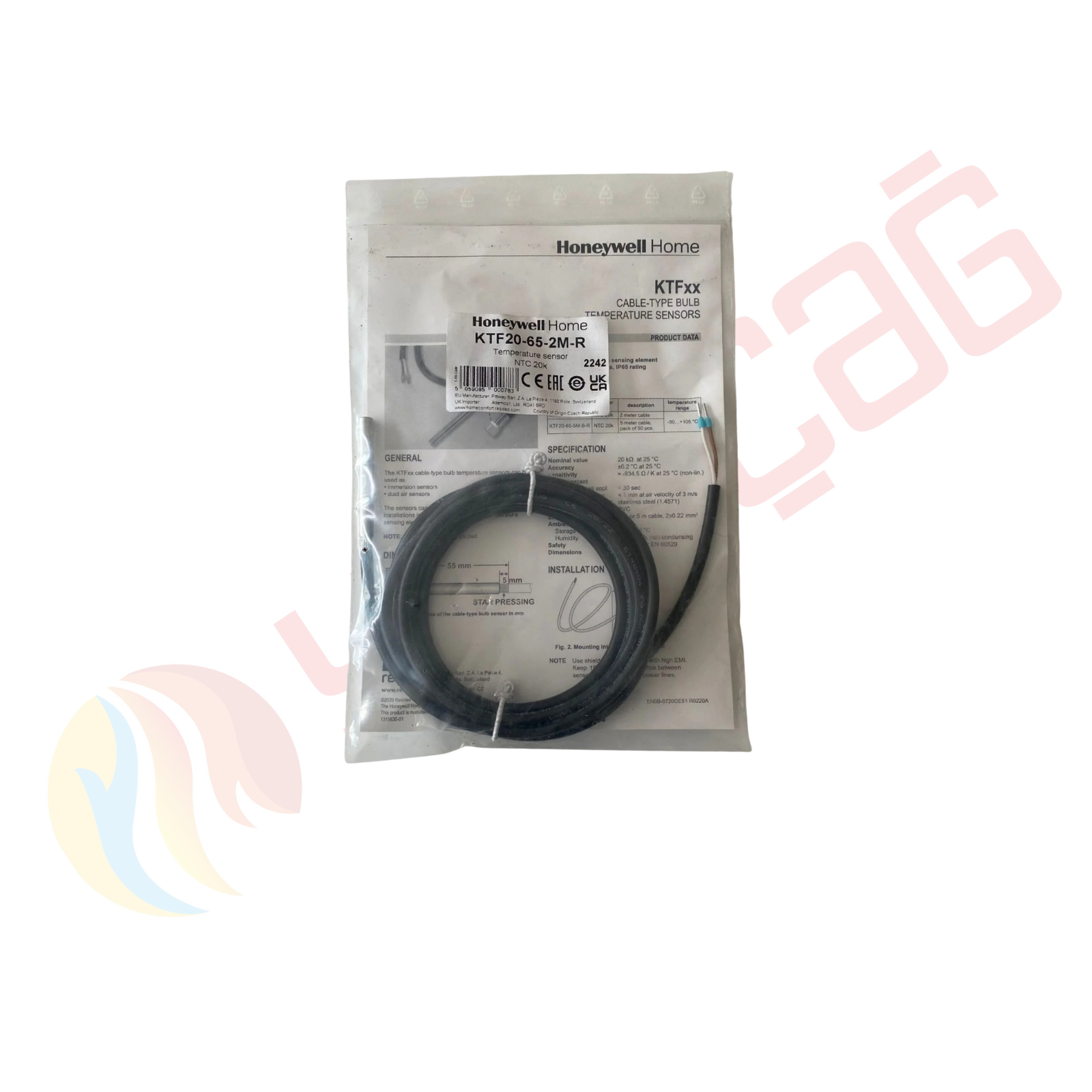 Honeywell Resideo KTF20-65-2M-R Kablo Tipi Sıcaklık Sensörü