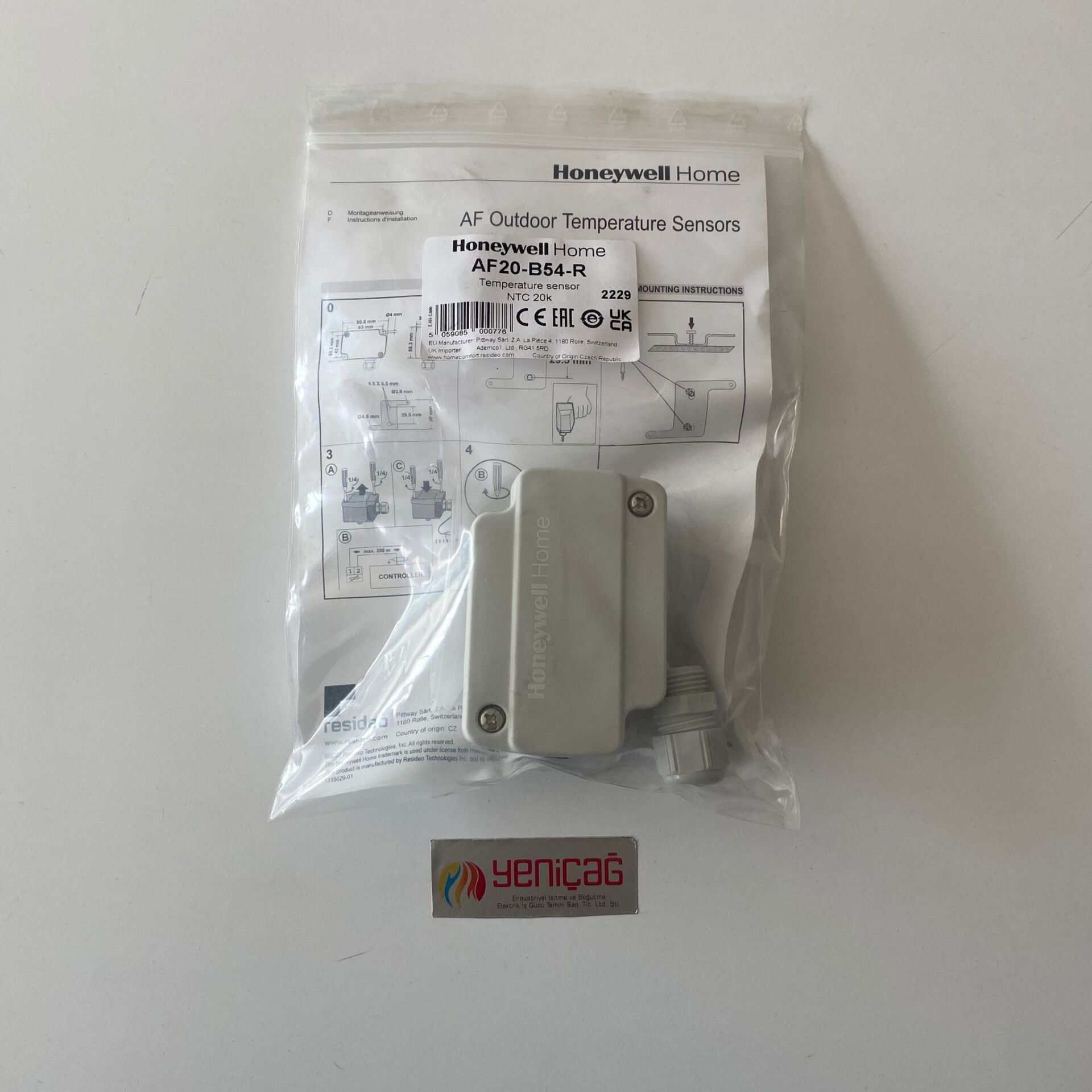 HONEYWEEL AF20-B54-R DIŞ HAVA SENSÖRÜ, NTC20, IP54