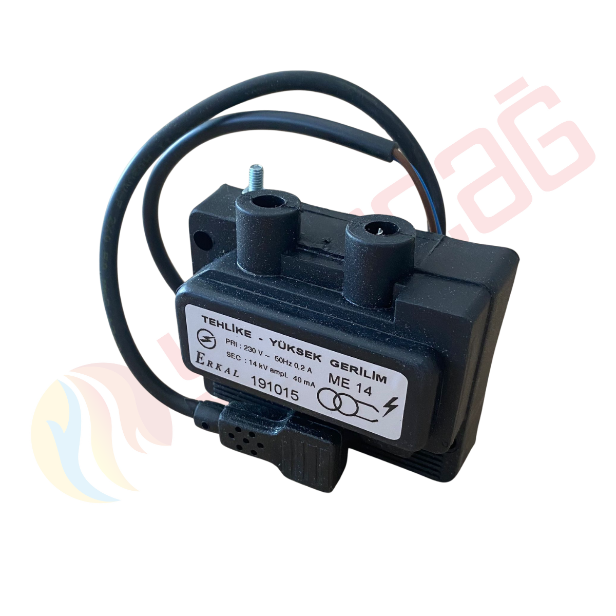 ERKAL ME14 Ateşleme Trafosu 230V 50Hz 14kV 40mA  Brülör Ateşleme Trafosu 230414