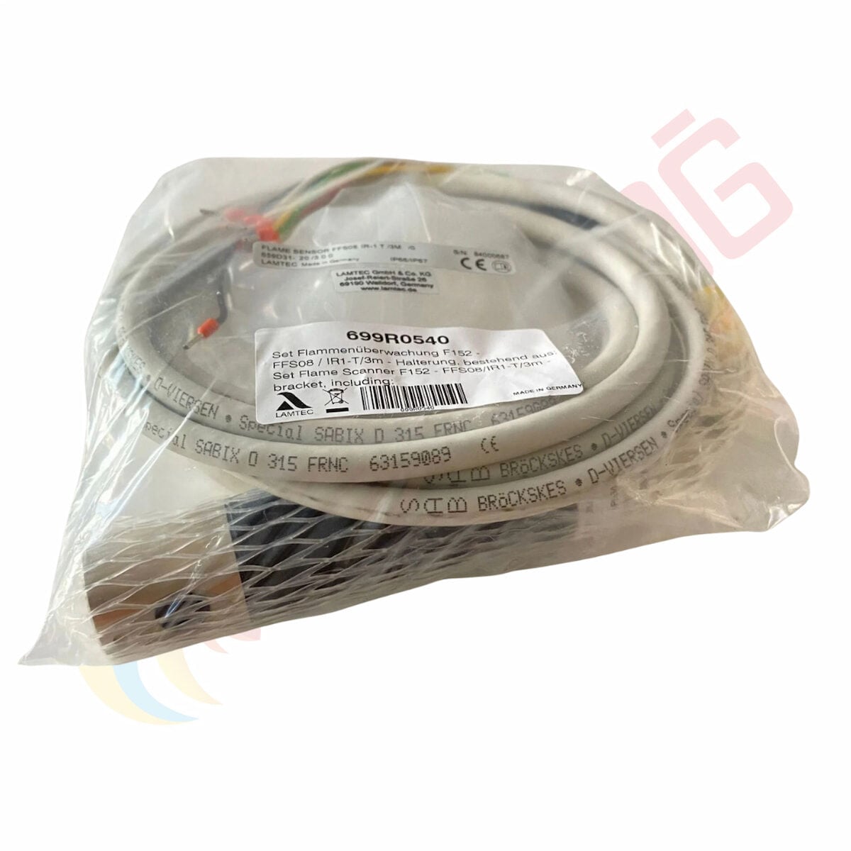 Lamtec 699R0540 FFS08 IR1-T/3M Brülör Alev Sensörü Seti