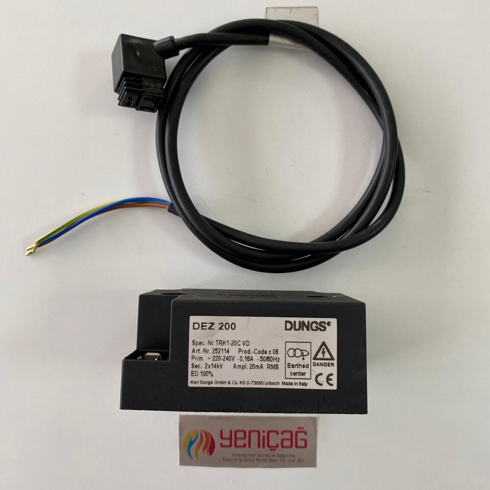 DUNGS DEZ 200 BRÜLÖR ATEŞLEME TRAFOSU