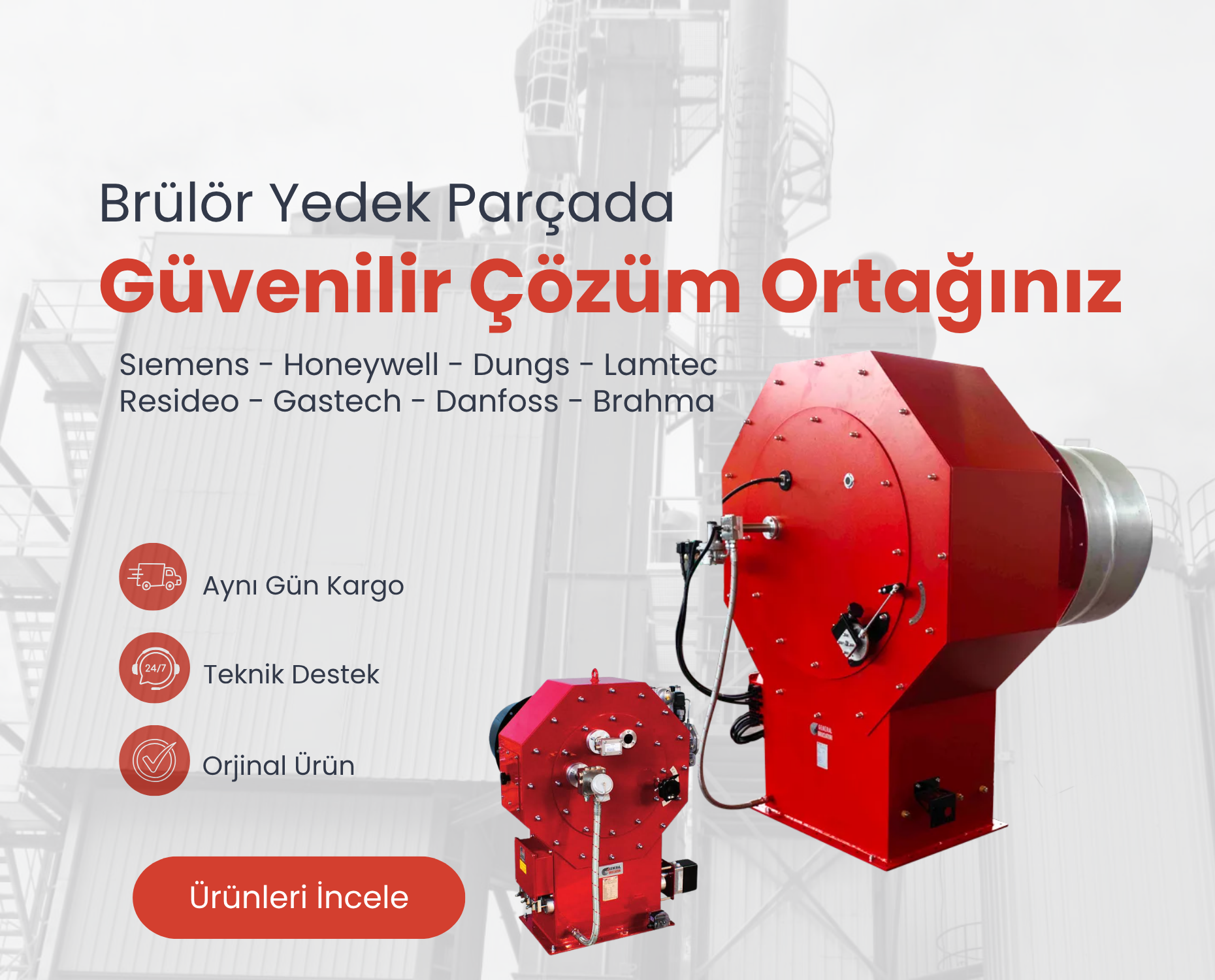 Bursa Orijinal Brülör Yedek Parça Satışı ve Teknik Destek Hizmeti | Yeniçağ Endüstriyel